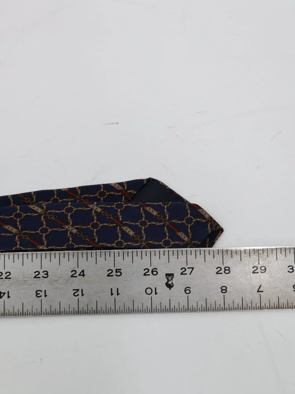 Vintage Longchamp Paris Tie Mens w3.5 L56 Equestrian Silk horse bit pattern